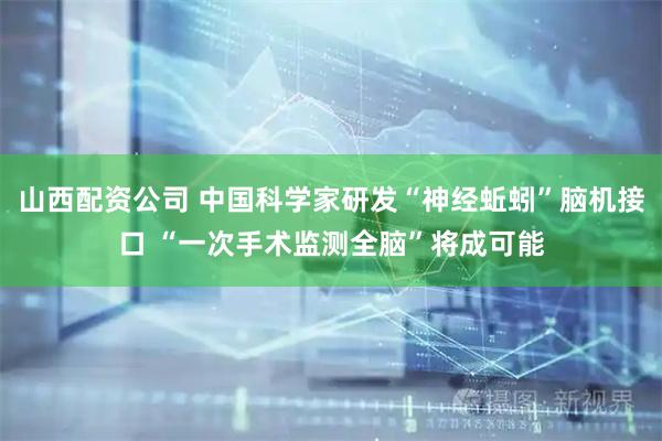 山西配资公司 中国科学家研发“神经蚯蚓”脑机接口 “一次手术监测全脑”将成可能